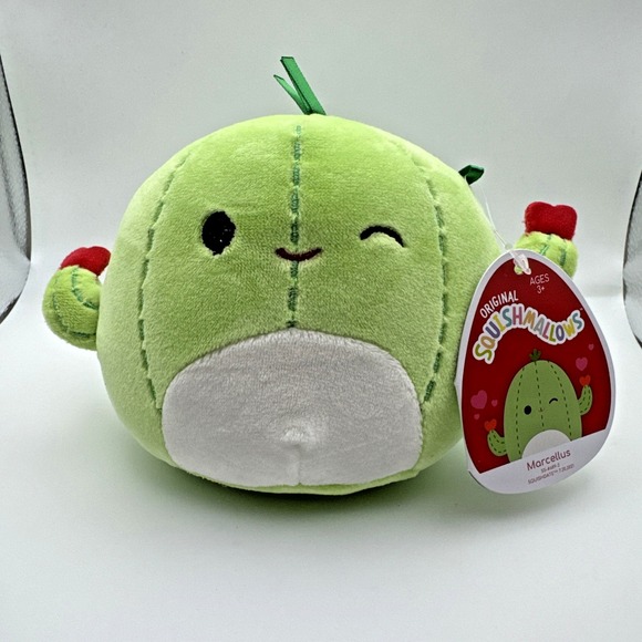 Kellytoy Other - Squishmallows Marcellus Cactus Valentines 4.5" Plush w/Tag‎ NEW NWT Kellytoy